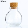Стеклянная мини-бутылочка-шар с пробкой, 50 мл (арт.28)